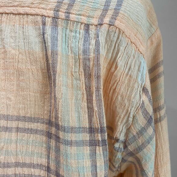 Free People Paradise Garden Cropped Button Up Top Batweing Sleeve - Picture 10 of 11